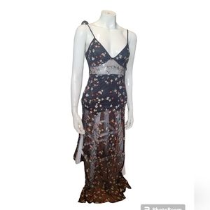 size small sheer honey punch dress with built-in shorts